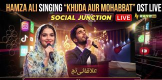 Hamza Ali Singing “Khuda Aur Mohabbat” OST Live 😍 | Best Moments | Social Junction | Elaqai Touch